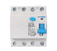 Interruttore magnetotermico differenziale puro 4P, 4 moduli, Tipo AC, 380Vac, 25A, 30mA, 6KA, classe A - Ettroit JX342564