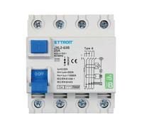 Magnetotermico Differenziale Puro 4P 25A 30mA CURVA B 6KA AC/DC 380V