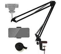 Etubby Supporto per webcam, braccio a forbice per cellulare, webcam Logitech C920, C930, C922, C615 e altri dispositivi con filettatura da 1/4"