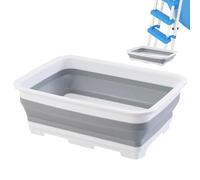 ETUCYNG 37x27x11.8 Cm Vasca Da Piede Piscina Bacino Pieghevole Pediluve Bacino Antiscivolo Per Piscine Fuori Terra Per Risciacquare I Piedi E Mantenere Acqua Pulita Accessori Piscina