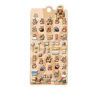 ETUCYNG Adesivi per bambini, in stile giapponese, motivo: Capybara, fogli di adesivi, per computer portatili, custodie per telefono, compleanni, aule, premi, premi, artigianato, biglietti di auguri di