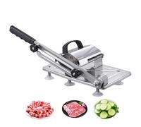 ETUCYNG Affettatrice Manuale per Alimenti - Taglierina per Carne Congelata in Acciaio Inossidabile con Mannaia per Rotoli di Manzo