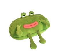ETUCYNG Astuccio in peluche a forma di rana, 5 pezzi, design stravagante a bocca grande, grande capacità, astuccio per cancelleria in morbido peluche, per penne, matite, gomme, ideale per scrivanie