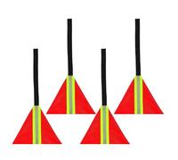 ETUCYNG Bandiere di segnalazione per kayak per la sicurezza - 4 pezzi rosso riflettente bandiera di sicurezza per barche - Attrezzature per kayak resistente alle intemperie per il trasporto rimorchi