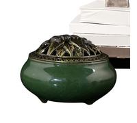 ETUCYNG Bruciatore di incenso, porta bruciatore di incenso, supporto per bobine coniche, in ceramica cinese Zen Brucia Meditazione Home ornamenti per coni e bastoncini