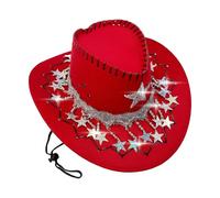 ETUCYNG Cappello da cowboy da uomo | Accessorio per la testa a tesa larga,Cappello occidentale con bordi larghi, per eventi a tema feste natalizie festival musicali country halloween discoteche