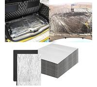 ETUCYNG Car Sound Deadening Materiale - 10 pezzi auto sonoro e tappetino isolante, pellicola di alluminio per pickup, automotive, scappamento, cofano, parete del bagagliaio, della porta