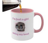 ETUCYNG da caffè per criceti, triste per criceti, triste criceto Bowtie in ceramica, divertente da 350 ml di capacità per le mattine ridere, tazze da caffè che fanno ridere tutti