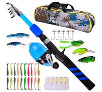 ETUCYNG da per, da per tutti i piccoli,Kit da telescopico portatile comodo Kit da | Attrezzature per la all'usura, Combo di canne e mulinelli per