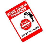 ETUCYNG Divertenti cartelli da parete | Etichette decorative da parete in acrilico - "Do Not Enter Spit That Thang" - Poster artistico da parete per porta meme virale, arte da parete per la casa