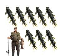 ETUCYNG Esca per pesca bassa, esca per trote, esca per da seta che affondano lentamente, baco da seta artificiale multifunzionale, per acqua e salata