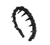 ETUCYNG Fascia frontale fantasia per donna, fascia per il lavaggio del viso, fascia decorativa con perline per donna, matrimonio, eventi culturali, ufficio, viaggi