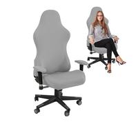 ETUCYNG Fodera per sedia da ufficio, coprisedia per computer, set di 4 fodere per sedia, sfoderabili, lavabili, per sedie da gioco reclinabili, con volant,