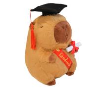 ETUCYNG Peluche da laurea, simpatico peluche Capybara - Bellissimi giocattoli Capybara Stuffed 2025 | Huggable Doll Doctoral Hat Souvenir per adulti bambini