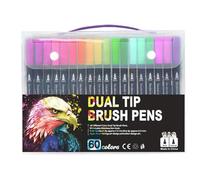 ETUCYNG Penne per pittura, pennarelli per vernice acrilica,Pittura colorata per tessuto a doppia punta | Penne per pittura acrilica portatili, forniture d'arte per la fabbricazione artigianale per