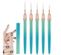 ETUCYNG Pennelli per, pennello con punta francese, pennello sottile per, pennelli per, 10 pennelli per nail liner, strumenti per la pittura dei dettagli delle unghie