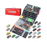 ETUCYNG Piccole auto giocattoli,48 pezzi Piccoli Veicoli Con Garage Integrato,Auto Retrattabili Die-Cast Metallo Auto Giocattoli - Per Natale Compleanno Viaggio Aula Party Gioco