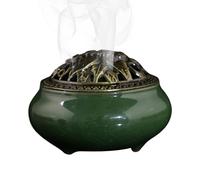 ETUCYNG Porta incenso, Porta incenso a cono - Lato della bobina cono di incenso del bastone,Ornamenti a bobina cinese Burning Ceramic Zen Decor per incenso e donne