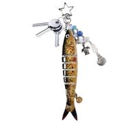 ETUCYNG Portachiavi divertente pesce, portachiavi con ciondolo a forma di pesce, idea regalo per genitori, Compagno realistico, gadget da collezione per viaggi, trasporto, classe, relax, Un, Se
