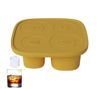 ETUCYNG Vassoio stampo per ghiaccio cilindro, vassoio di ghiaccio per tazza - Maker di ghiaccio | 4-cavity Stampo in silicone cavo per cocktail di whisky bevande da tè, fabbricazione di contenitori