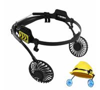 ETUCYNG Ventola Per Casco,Ventilatore Con Luce LED Per Caschi | Ventilazione Regolabile 3 Velocità per Lavoro Auto Esterni Cantiere