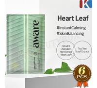 ETUDE Aware Clean Relief Mask 23 ml #Heart Leaf 6 pezzi maschera VEGAN fogli ...