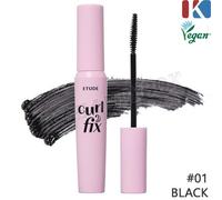 ETUDE Curl Fix Mascara 8g #01Black Long-Lasting Curling Waterproof Mascara Vegan