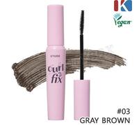 ETUDE Curl Fix Mascara 8g #03 Grigio Marrone Lunga Durata Curling Mascara Veg...