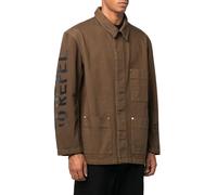 Études, ,Jackets ,Uomo ,Marrone ,L Giacca Denim Urbana con Grafica sul Retro