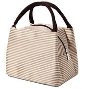 ETUELNOPT Borsa termica portatile, Borsa for il pranzo termica isolata con manico da 3 pezzi Multicolor 23x15x16cm for donne e uomini lavoro(Khaki)