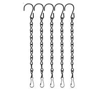 ETUELNOPT Catene per cesti sospesi, Catene da giardino appendere, 10 pezzi, con ganci e clip for fioriere lanterne