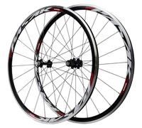ETUELNOPT Cerchio in Alluminio, Set di Ruote for Bici da Strada 700C Freno CV Mozzi a Cassetta 7-11 velocità Cuscinetto sigillato QR Multicolor(Red)