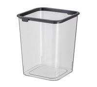 ETUELNOPT Cestino da cucina, Pattumiera domestica quadrata senza coperchio, anello a pressione multicolore, parte superiore aperta, 15 l/4 galloni(Clear)