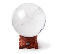ETUELNOPT Decorazioni con Perline di Vetro, Sfera di Cristallo Quarzo Naturale Trasparente con Supporto for Meditazione Feng Shui, Decorazione for casa e Ufficio, Diverse Dimensioni(50mm)