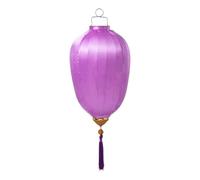 ETUELNOPT Lanterna Tradizionale Ovale in Seta, Lanterna Cinese Giapponese in Seta con Nappa Ovale a Forma di Melone Multicolore 14-20 Pollici(Light Purple,18 inch)