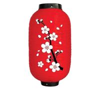 ETUELNOPT Lanterna Tradizionale Ovale in Seta, Lanterna sospesa Impermeabile in Seta Giapponese Sushi Plum Blossom Rosso Bianco 8-12 Pollici(Red,10 inch)
