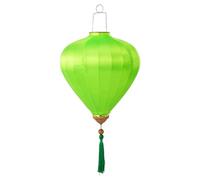 ETUELNOPT Lanterna Tradizionale Ovale in Seta, Lanterna sospesa Orientale in Seta Ovale Multicolore 12-18 Pollici(Bright Green,16 inch)