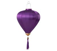 ETUELNOPT Lanterna Tradizionale Ovale in Seta, Lanterna sospesa Orientale in Seta Ovale Multicolore 12-18 Pollici(Dark Purple,16 inch)