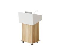 ETUELNOPT Lectern Portatile, Podio Stand in Legno Multicolor con Ripiano Portaoggetti. Ristorante e conferenza(.)