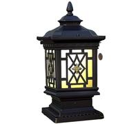 ETUELNOPT Luci da terrazza con montaggio su palo, Lampione da esterno a luce europea .al LED for giardino, prato, parco, cortile