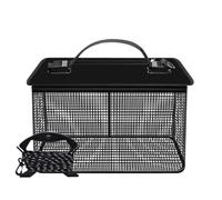 ETUELNOPT pesce galleggiante, Cestino da pesca pieghevole multicolore for pesci vivi(Black)