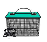 ETUELNOPT pesce galleggiante, Cestino da pesca pieghevole multicolore for pesci vivi(Blue)