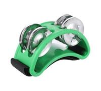 ETUELNOPT Tamburo a Doppia Fila, Tamburello a Piedi Multicolore for Performance di Canto(Green)