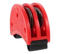 ETUELNOPT Tamburo a Doppia Fila, Tamburello Rosso a 2 File, 10x6x4 cm, in plastica, Metallo, percussioni Jingles for educazione Musicale