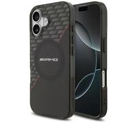 Etui AMG Double Layer Transparent Rhombs MagSafe für iPhone 17 - schwarz-rot