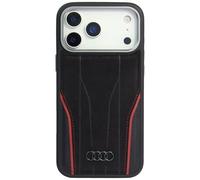 Etui Audi R8 Genuine Leather MagSafe für iPhone 17 Pro - schwarz-rot