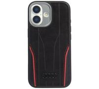 Etui Audi R8 Genuine Leather MagSafe für iPhone 17 - schwarz-rot