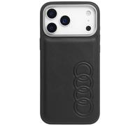 Custodia iPhone 17 Pro Max In Pelle Sintetica Audi TT MagSafe Nera Con Logo