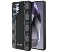 Etui DKNY Leder Karomuster MagSafe für Samsung Galaxy S25 Ultra schwarz
