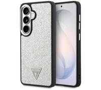 Etui Guess Fixed Glitter Triangle MagSafe do Samsung Galaxy S26 srebrny